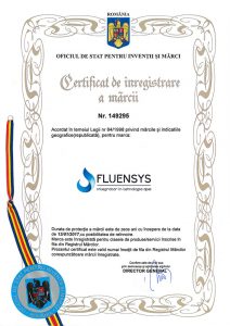 Certificat de înregistrare a mărcii Fluensys