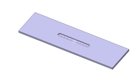 Three-dimensional CAD model of the plate with micro-orifices