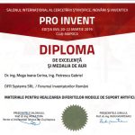 PROINVENT 2019 – Diploma de excelență