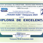 Diplomă de excelență – INMA, 2025